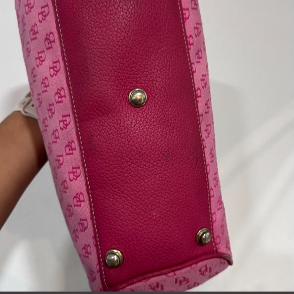 Dooney & Bourke Pink Monogram Satchel Bag - Picture 2 of 8